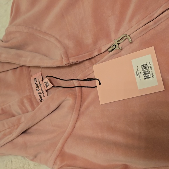 Brand Juicy couture velour rhinestone Rose tracksuit - Picture 2 of 2